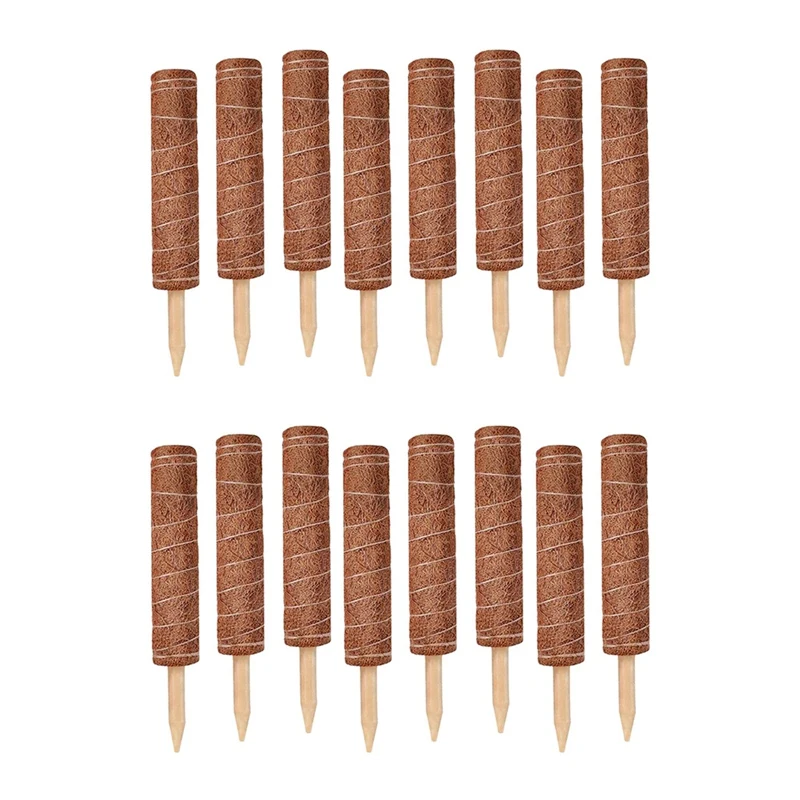 

16PCS Gardening Plant Support Connecting Coir Totem Pole Vines Climbing Plant Support Stakes Connector Agriculture Tools
