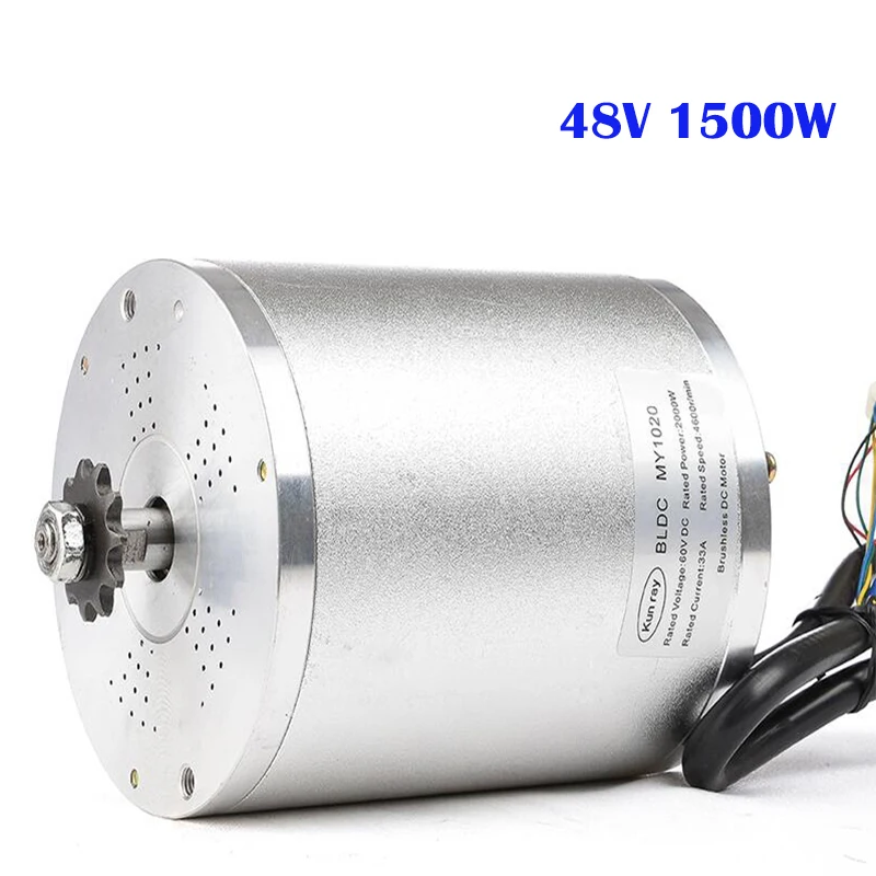 

48 В, 1500 Вт, высокоскоростной бесщеточный двигатель постоянного тока с центральным приводом, 5000 об/мин, электрический электроскутер, бесщето...