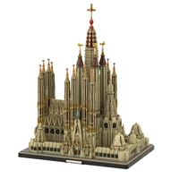 moc spanish church sagrada familia builidng blocks set barcelona sightseeing attractions architecture bricks toys children gifts