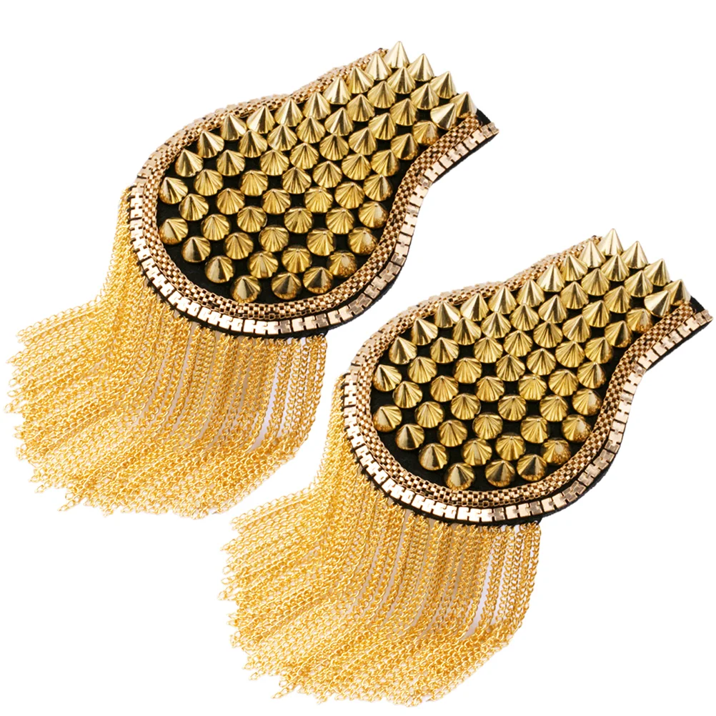 Костюм с кисточками эполеты аксессуары для сценического костюма стразы сплав