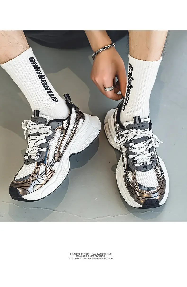 Кроссовки на толстой подошве для мужчин и женщин Повседневная модная спортивная