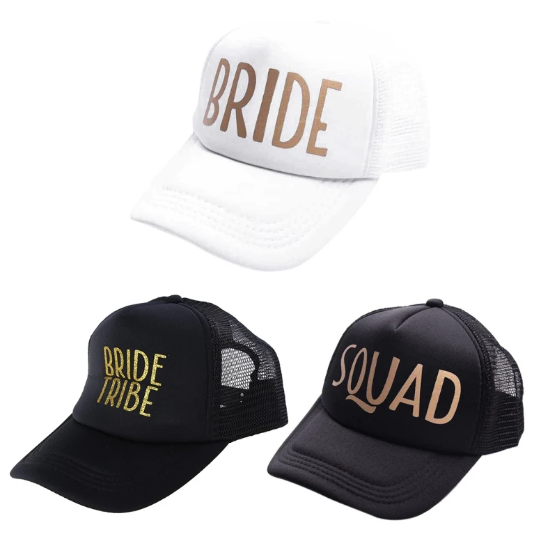 

Team Bride Squad Baseball Mesh Cap Men Women Wedding Party Adjustable Hat Funny