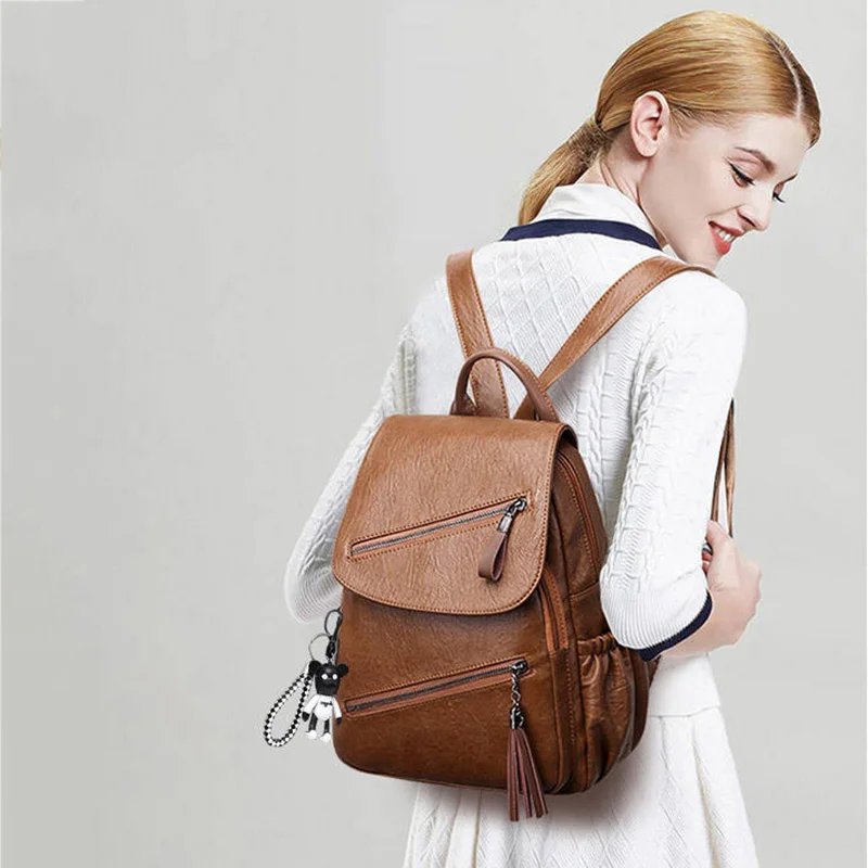 

Luxury Designer Women Travel Backpack High Quality Pu Leather Women Backpack 2023 Girls School Backpack Women Backpack New