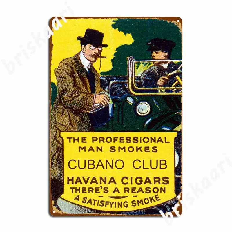 

Винтажная металлическая табличка для клуба, сигар, дизайнерская Настенная роспись, таблички, пещера, жестяной знак паба постер