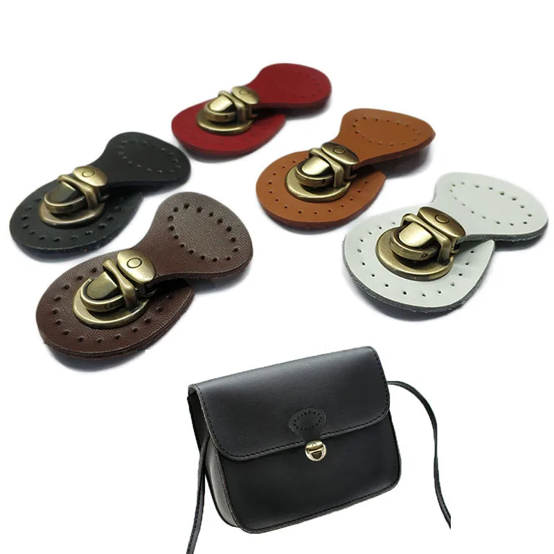 1Pc Leather Bag Lock Multicolor Button Fasteners Snap Buckles Replacement Handmade Bag DIY Clasp Accessories Women Handbag Clasp