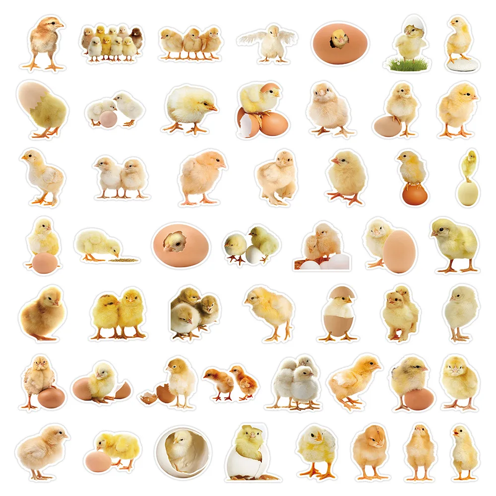 

Набор Из 50 Реалистичных Желтых Наклеек С Цыплятами, Мультяшными Животными, Милыми Цыплятами, Декоративные Канцелярские Товары