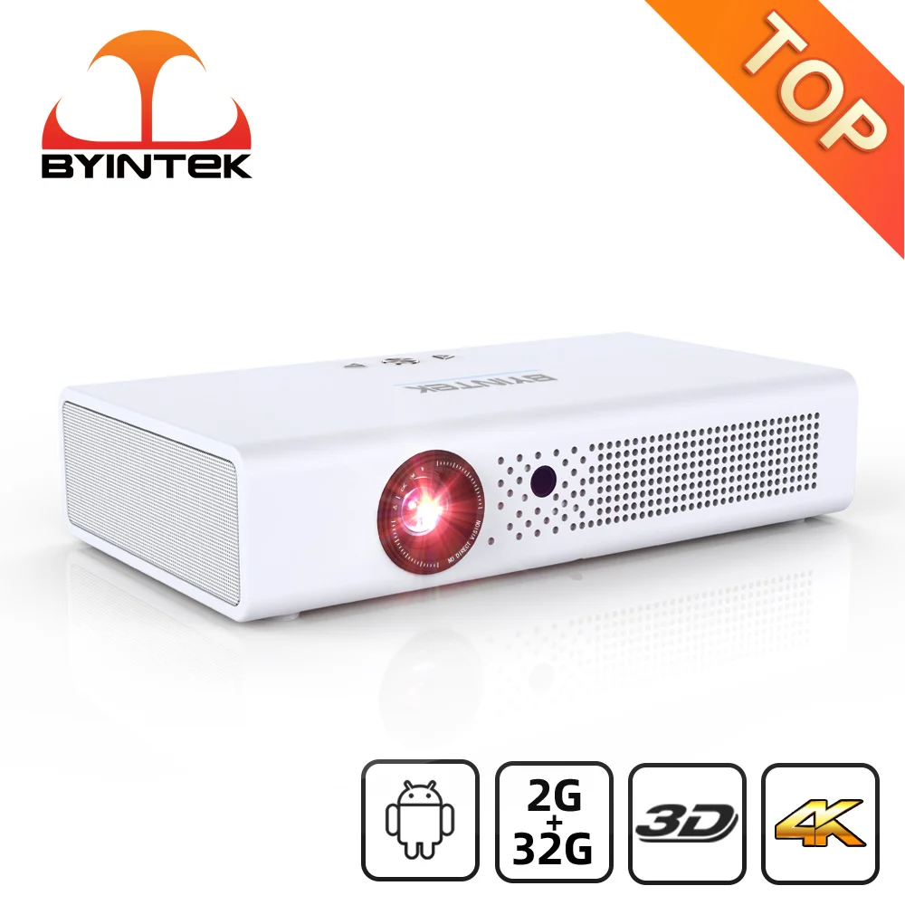

BYINTEK R19 DLP 3D 4K Smart Android WIFI Видео LED Портативный Мини Full HD 1080P домашний кинотеатр Видеопроектор для 2,5-дюймового кинотеатра