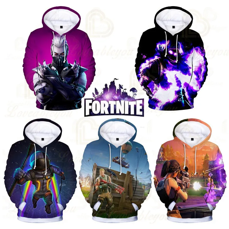 

Fortnite Hoodie Shooter Game Pattern Raven 3D Hoodie Men Spring Clothing Girls Baby Boy Kids Clothes Casual Sweater Jacket