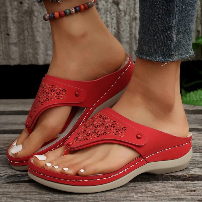 

Women Flats Flip Flops Wedges Slippers Summer Sandals Casual Shoes 2023 New Fashion Platform Beach Shoes Slingback Home Slides