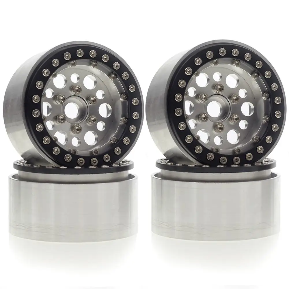 

4pcs 1.9 Metal Beadlock 8 Round Hole Wheel Hub Rim For 1/10 Rc Crawler Axial Scx10 90046 Axi03007 Traxxas Trx4 Redcat D90