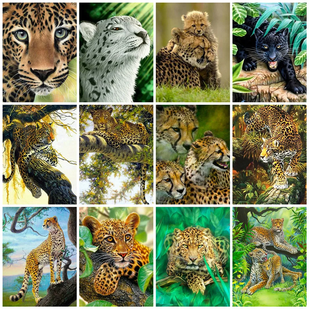 

Набор для алмазной вышивки с леопардовым принтом, 5d