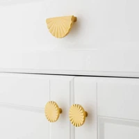 sunflower copper handle nordic light luxury cabinet tv cabinet handle modern minimalist golden wardrobe door creative handles