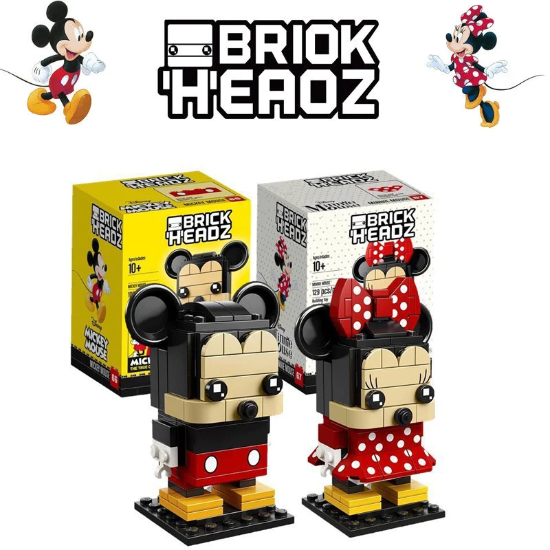 

Disney Аниме фигурки серии Микки Минни набор Duplo образовательные мини-строительные блоки игрушки для детей рождественские игрушки