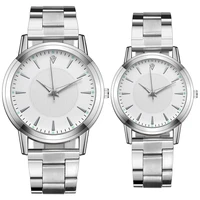 luxury couple watches for lovers quartz wristwatch elegant business men watch women watches sliver black clock relogio masculino