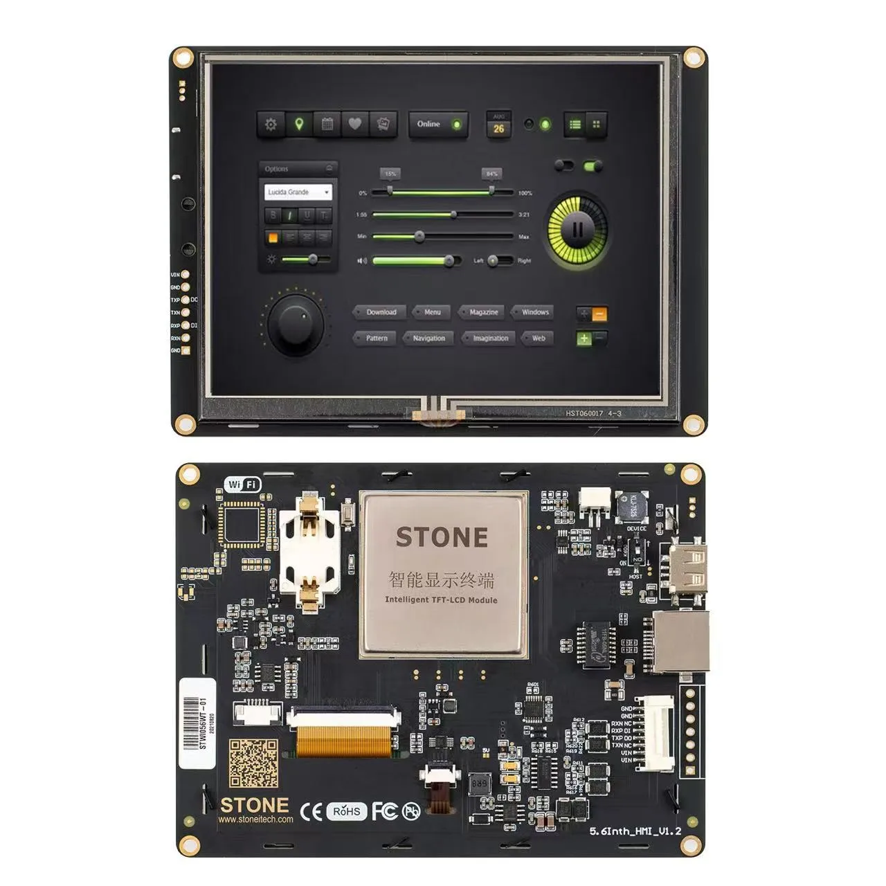 STONE 5.6 In Chcontroller  HMI TFT LCD Display Module with Serial Interface for Equipment Use