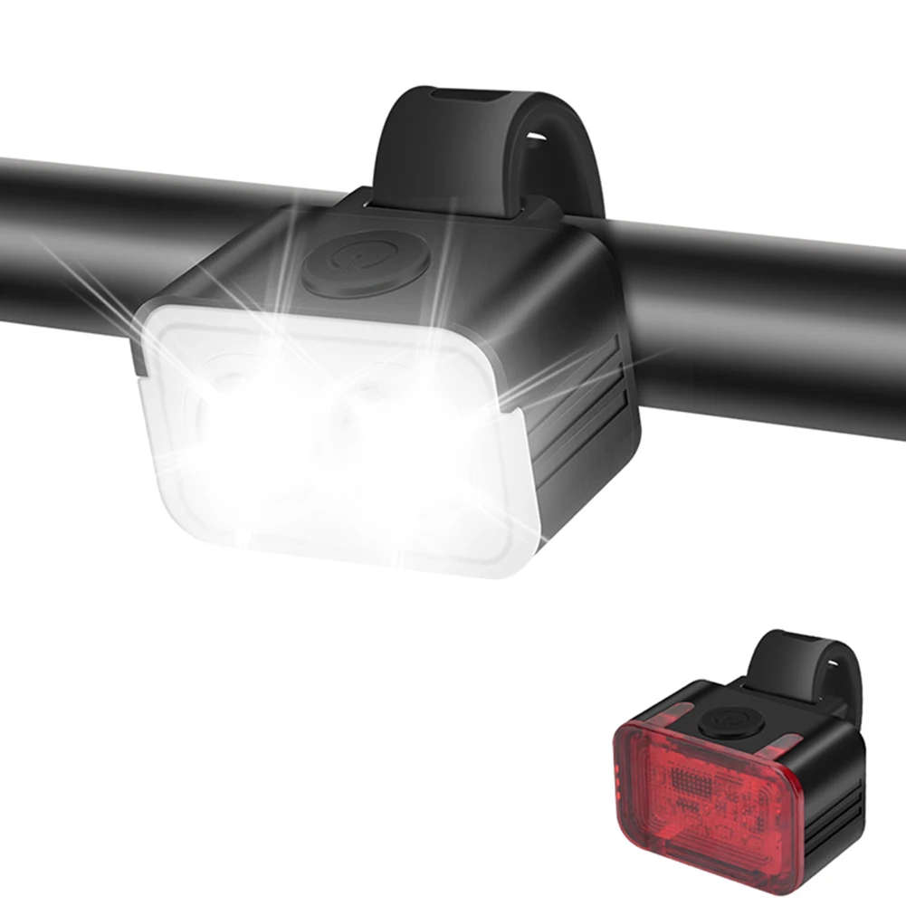 

Светодиодсветодиодный предупреждающие передние и задние фонари для велосипеда, комбинированные водонепроницаемые задние фонари для вело...