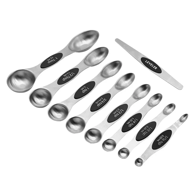 Мерная ложка приправа из нержавеющей стали с магнитной двойной головкой для