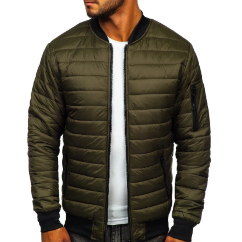 Winter Men Down Jacket Thin Warm Coats Male Solid Stand Collar Vintage Men Parkas Loose Down Parkas Outerwear Jack Man Clothing