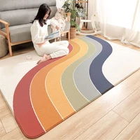 bedroom carpet lamb fleece nordic geometric abstraction mat polyester breathable non slip can be vacuumed large rug 120x160cm