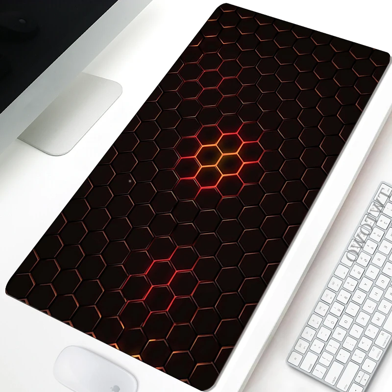 

Mouse Pad Gamer XXL Custom HD Desk Mats MousePads Hexagon Geometric Art Anti-slip Laptop Soft Natural Rubber Carpet Mice Pad