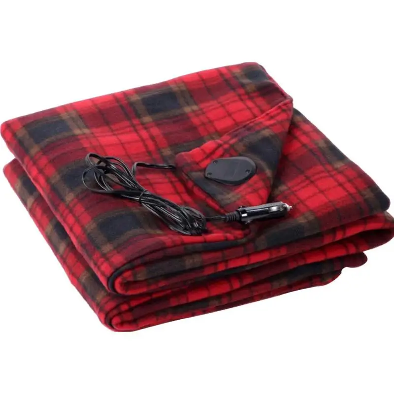 

Автомобильное электрическое одеяло в решетку см, теплое автомобильное одеяло с подогревом, осенне-зимние автомобильные аксессуары с постоянной температурой
