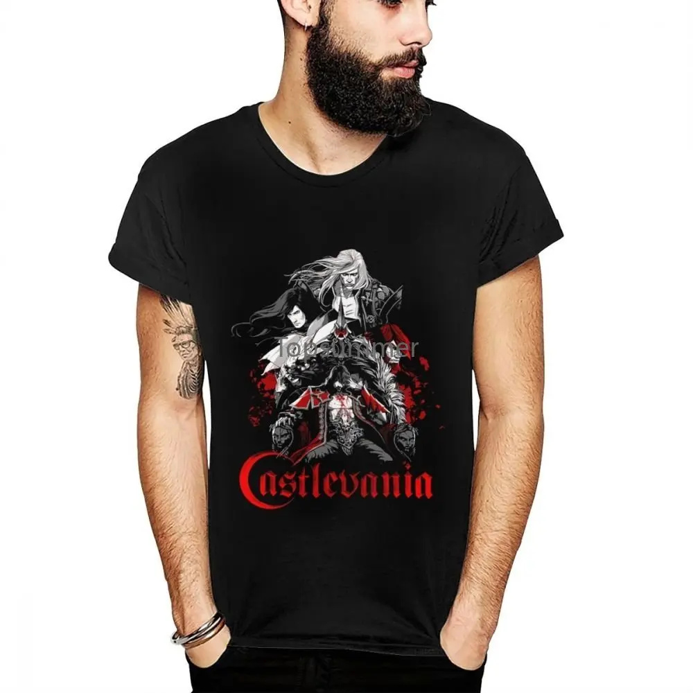

Retro All Hero On Castlevania Lord Of Shadow Custom T-Shirt For Male High-Q Natural Cotton T Shirt Us Size S-6Xl