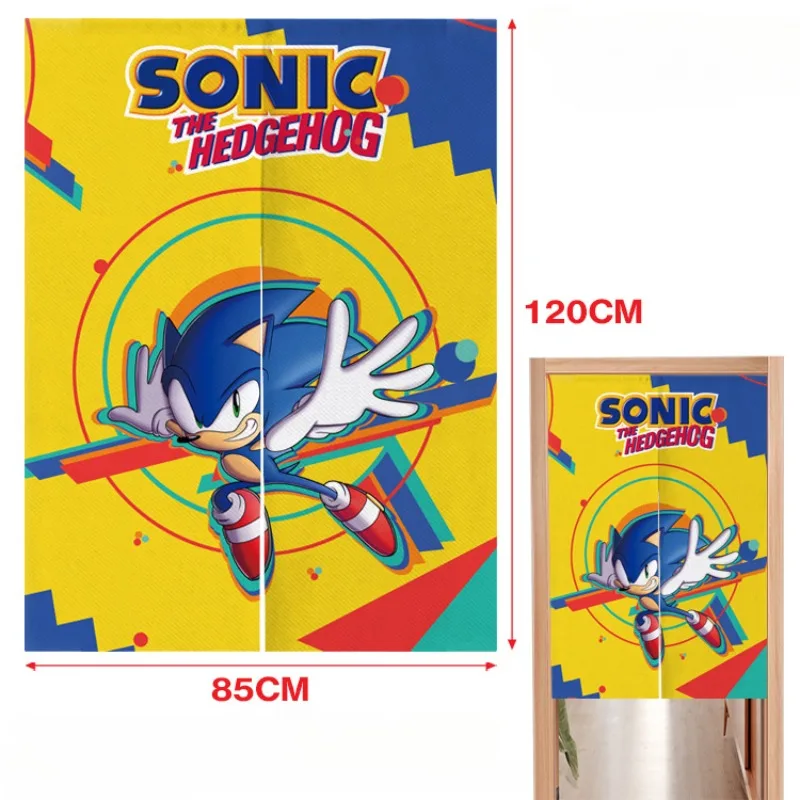 

Sonic Anime Peripheral Full-color Door Curtain Japanese Door Curtain Cloth Door Curtain Cartoon Partition Curtain Best Gift