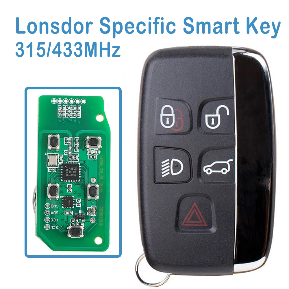 

Lonsdor специальный смарт-ключ 315/433 МГц K518 смарт-карта запуска через OBD для Land Ranger Rover Jaguar 2015-2018