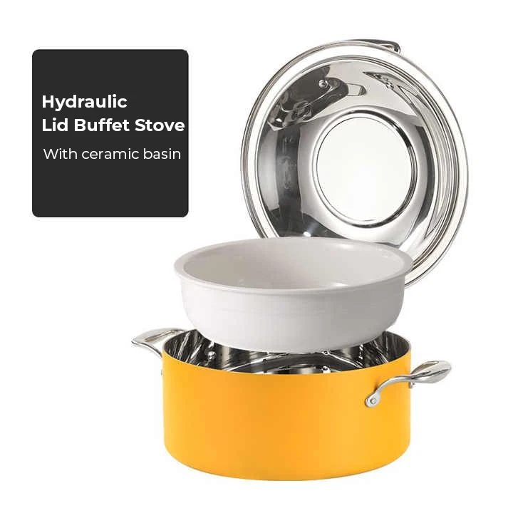 Трехслойная электрическая круглая пищевая теплая буфетная печь из нержавеющей