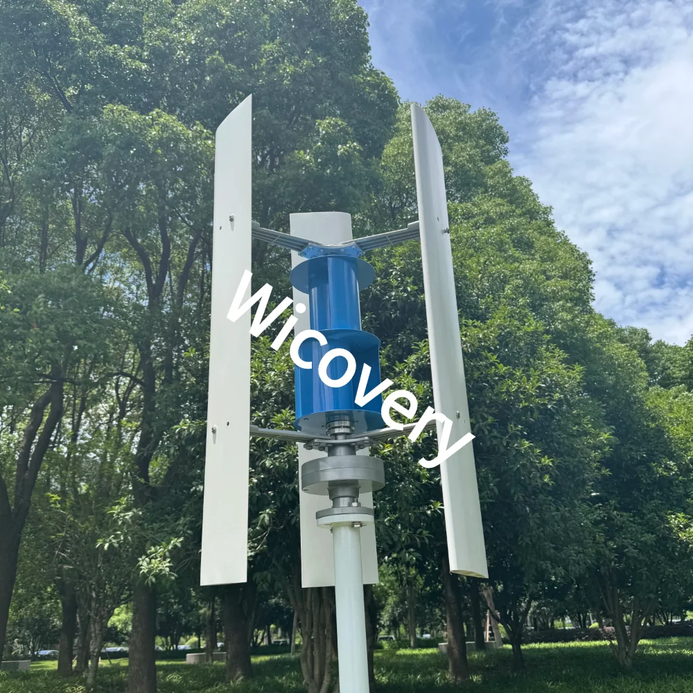 Фото Ветрогенератор вертикального типа 5000W 8000W 10KW с низким уровнем шума, гибридным контроллером 12V 24V 48V для домашнего использования (производство Китай) №5