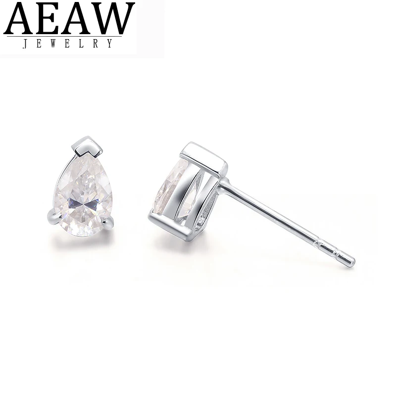 

Real 1ctw 0.5ct D Color Oval Moissanite Stud Earrings For Women Top Quality 100% 925 Sterling Silver Sparkling Wedding Jewelry