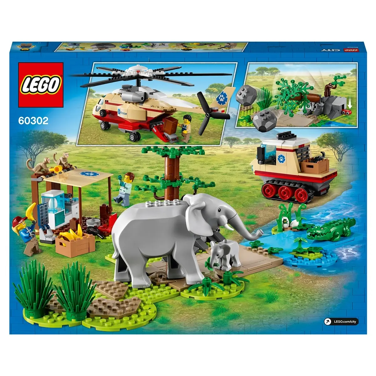 Цена Конструктор LEGO City Wildlife 60302 Операция по спасению зверей