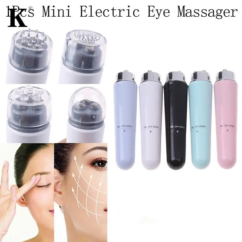 

4 in 1 Mini Massage Device Pen 4 head Electric Eye Massager Facials Massage Vibration Lift Tremendous Vibration Massage Stick