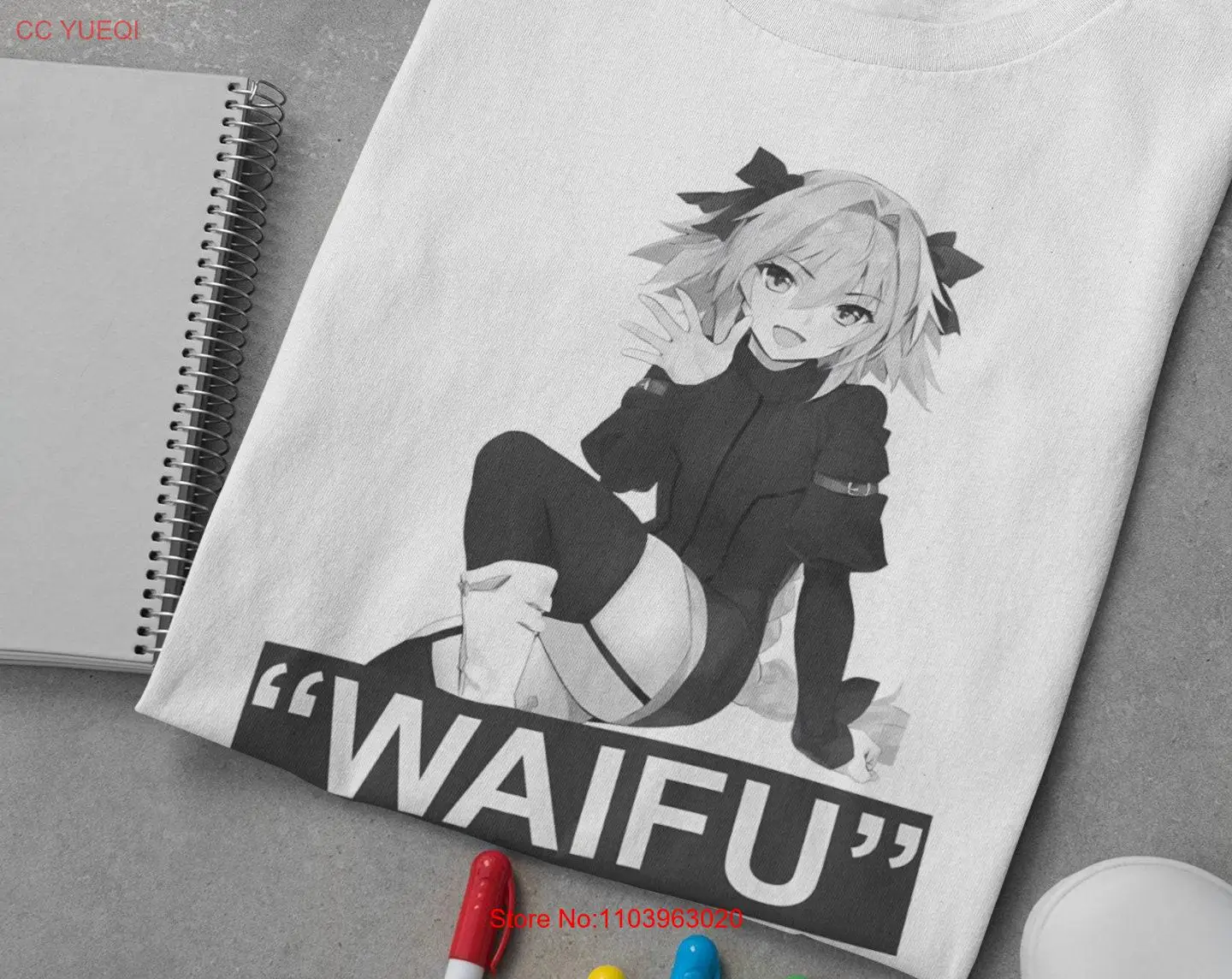 Фото Футболка Fate GO Astolfo Waifu с аниме Femboy Манга с длинными или короткими рукавами №1