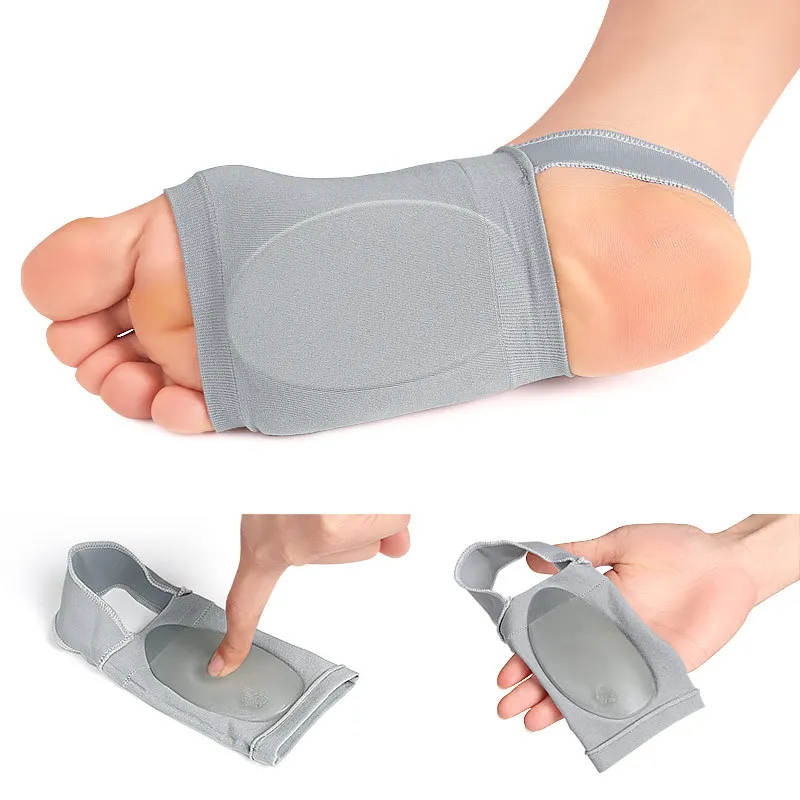 

1 Pair Foot Arch Pad Support Compression Silicone Padded Arch Plantar Fasciitis Pain Relief Foot Brace Orthopedic Insole