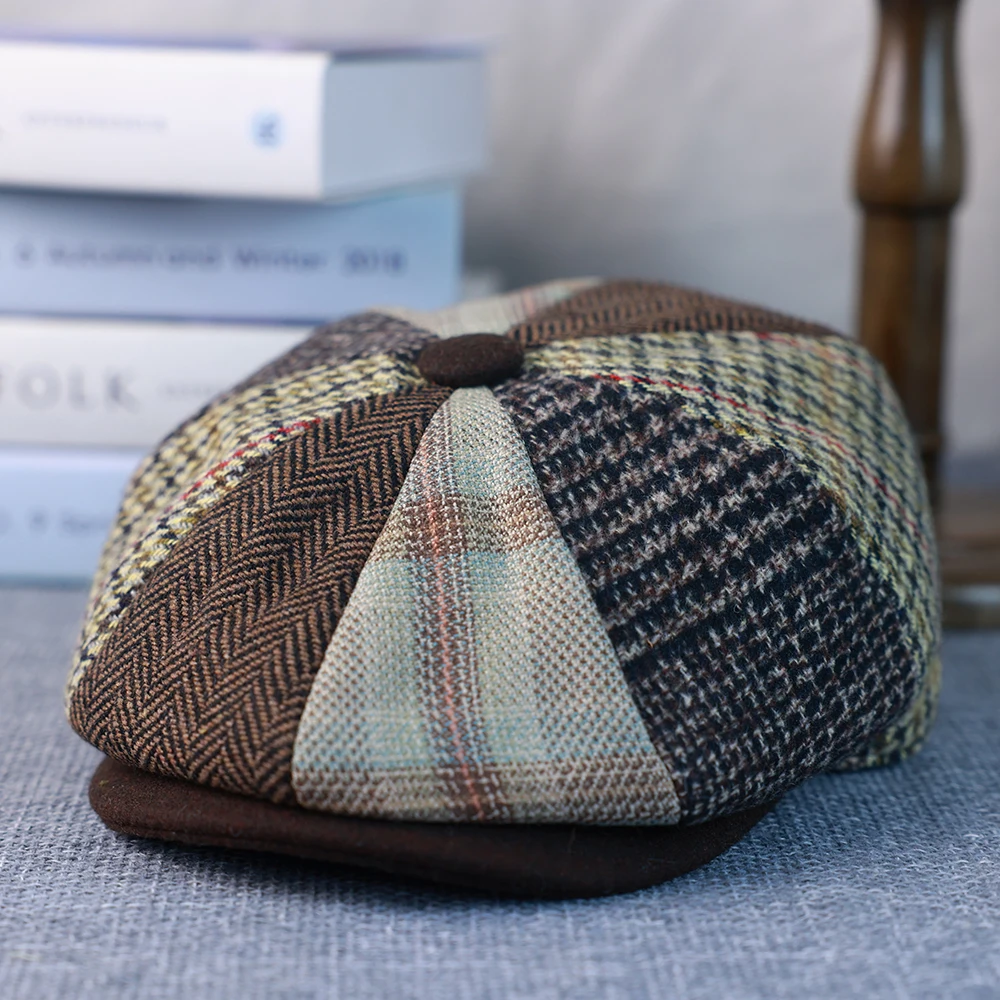 Весна осень зима мужские классические сращивающиеся Ретро британские кепки