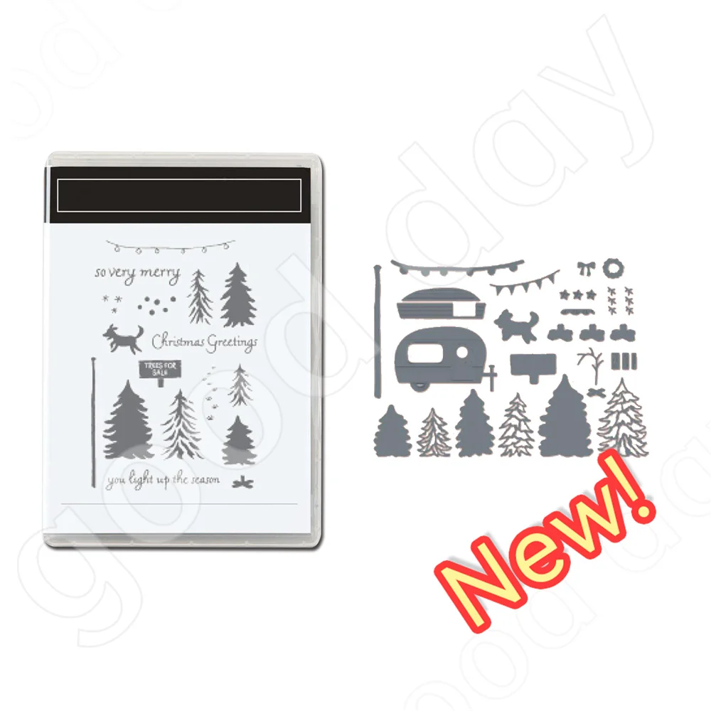 

2022 Christmas New Arrival christmas tree decoration Clear Stamps or Metal Cutting Dies Sets for DIY Craft Making Scrapbooking