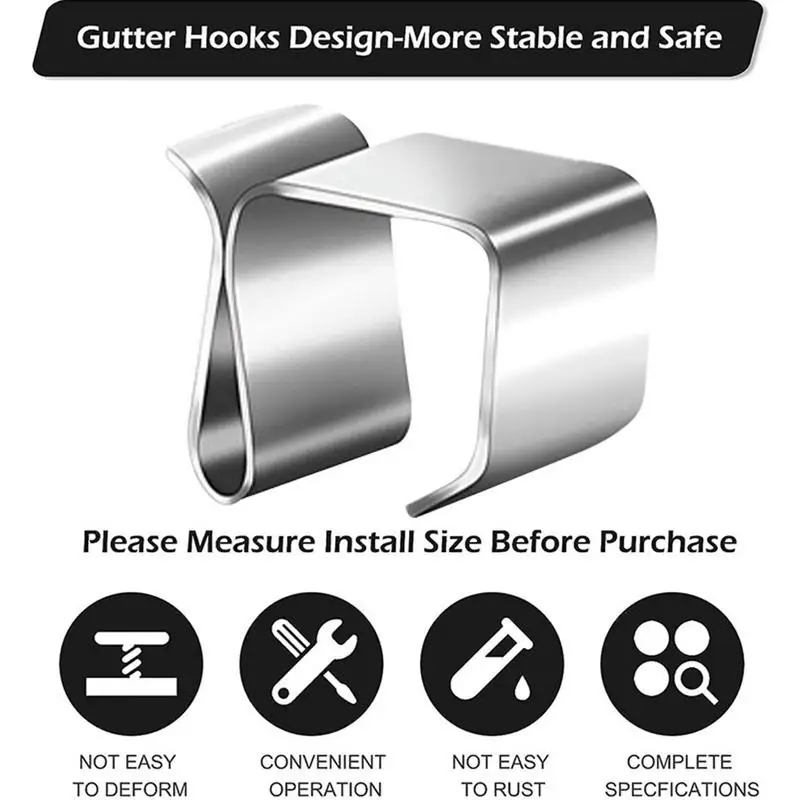 50 шт. рождественские крючки для водосточных желобов