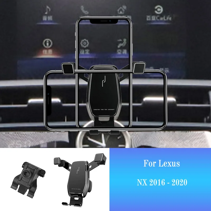 Soporte de teléfono móvil para coche, accesorio giratorio para Lexus NX NX200 NX200T NX300 NX300H, con estilo para GPS