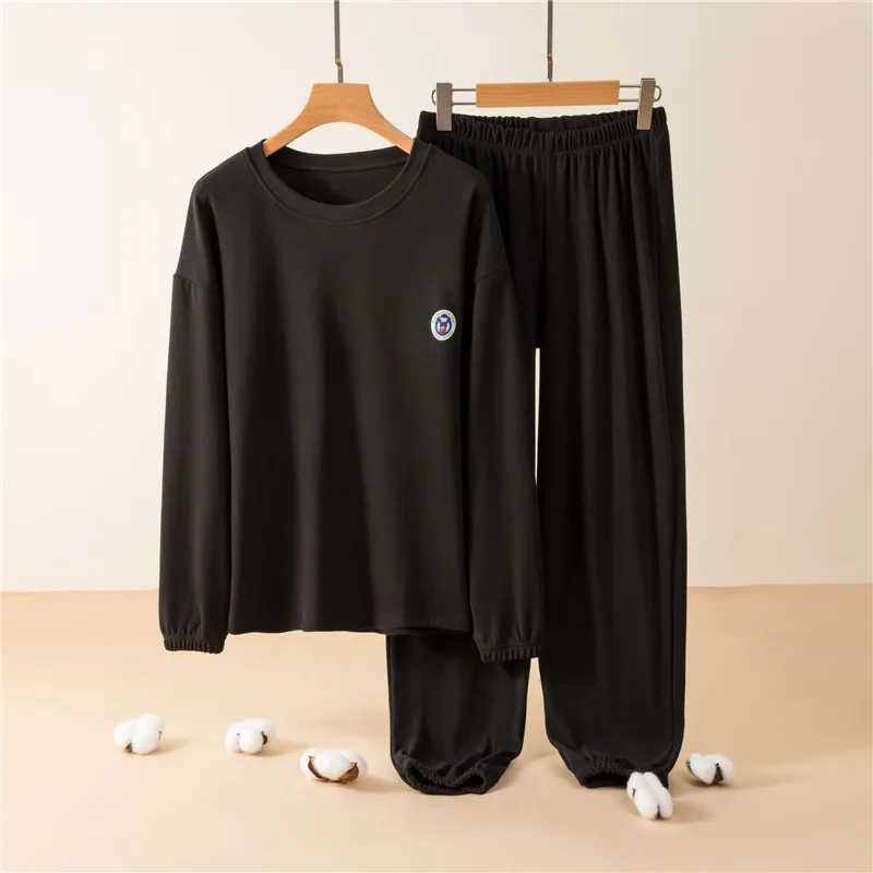 Casual Sport Style Women's Pajamas Set New Loose Thin Velvet Spring Autumn Home Clothes Long Sleeve Sleepwear Pyjamas Female