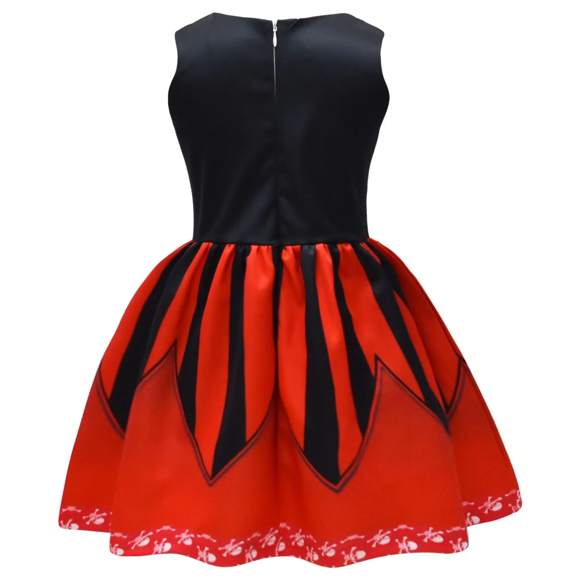 Женское платье без рукавов с принтом черепа