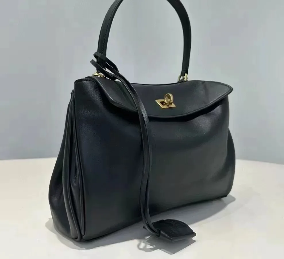 Новинка 2024 вместительная мягкая сумка-тоут из первого слоя воловьей кожи сумка