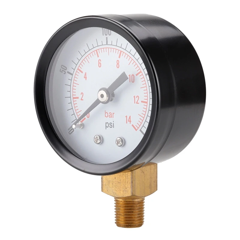

Pressure Gauge Mechanical Pressure Meter Bottom Connection 1/8NPT Thread for Oil