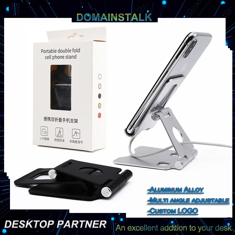 

Universal Desk Mobile Phone Tablet Holder Stand Portable Smartphone Stand Metal Bracket Flexible For Desktop Support Foldable