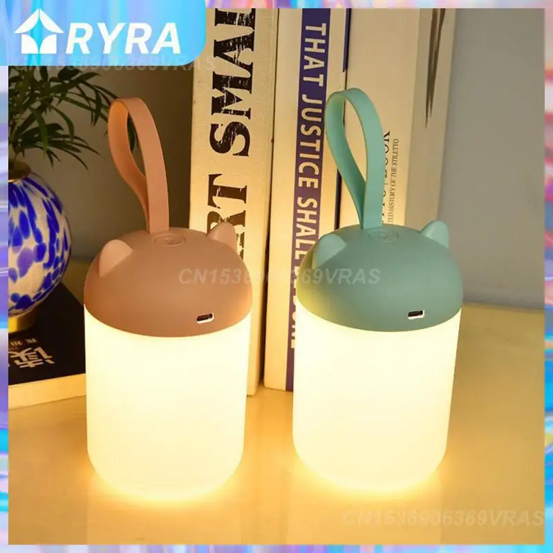 

Silicone Bedside Lamp Creative Portable Night Light Handled Led Lamp Lighting Tools 1pc Usb Charging Night Light Cute Gift New