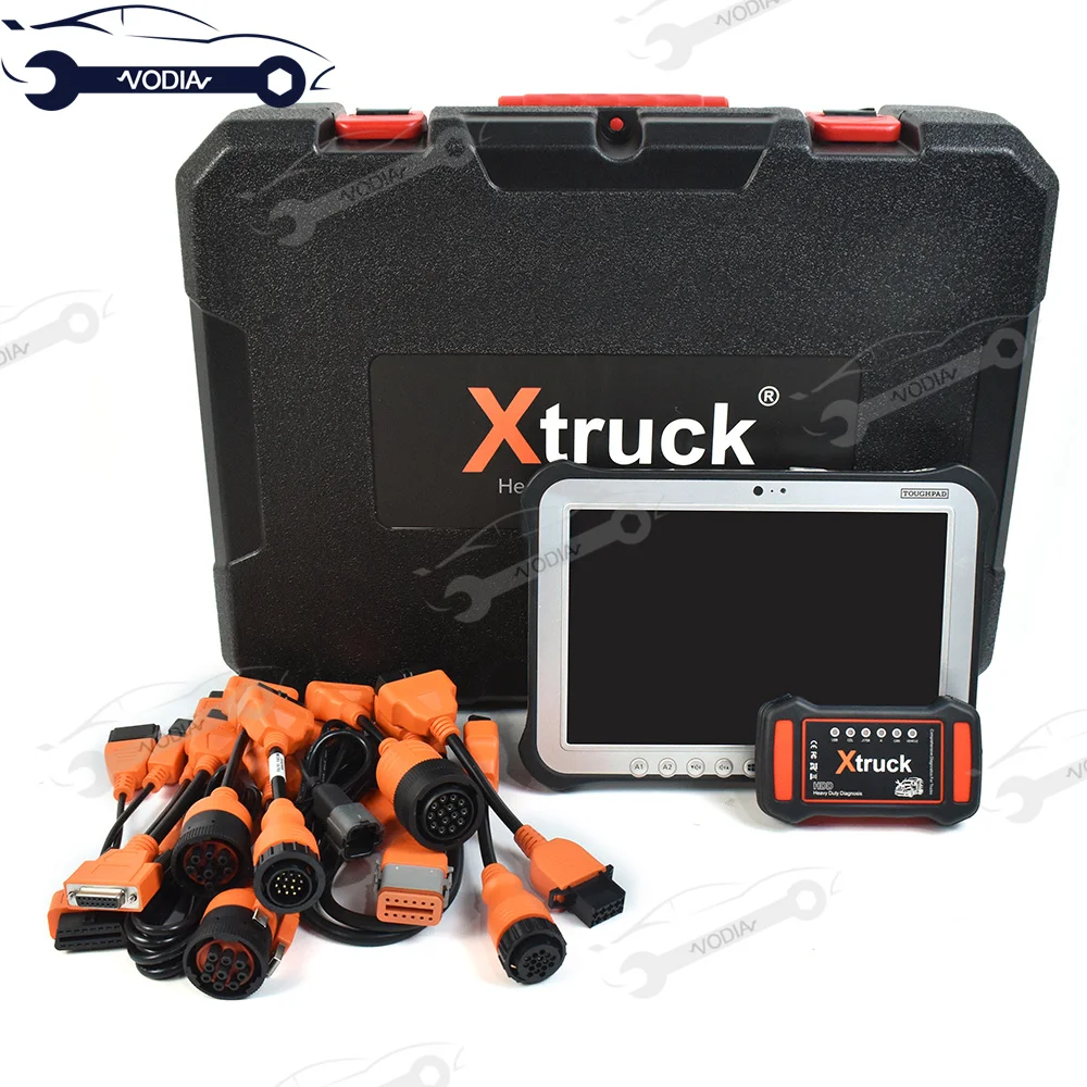 

Multi-functional 7 in 1 Xtruck Y009 HDD Universal Diagnostic Kit with FZ-G1Tablet for Heavy Duty Truck Excavator