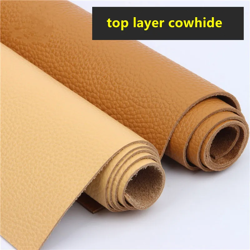 

1,4 мм бежево-коричневая первослойная воловья кожа ткань ручной работы сделай сам диванная подушка кожаный материал Tejido De Cuero Real