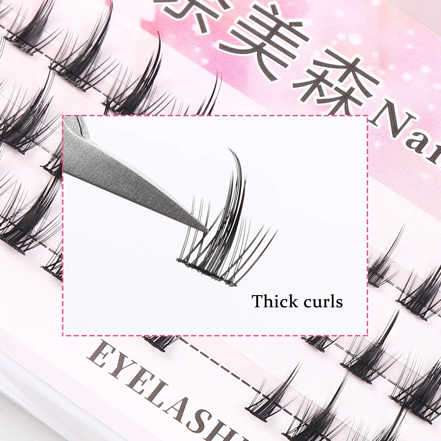 

42 Bundles Professional Makeup Individual Lashes Cluster Spikes Lash Wispy Premade Russian Natural Fluffy False Eyelashes