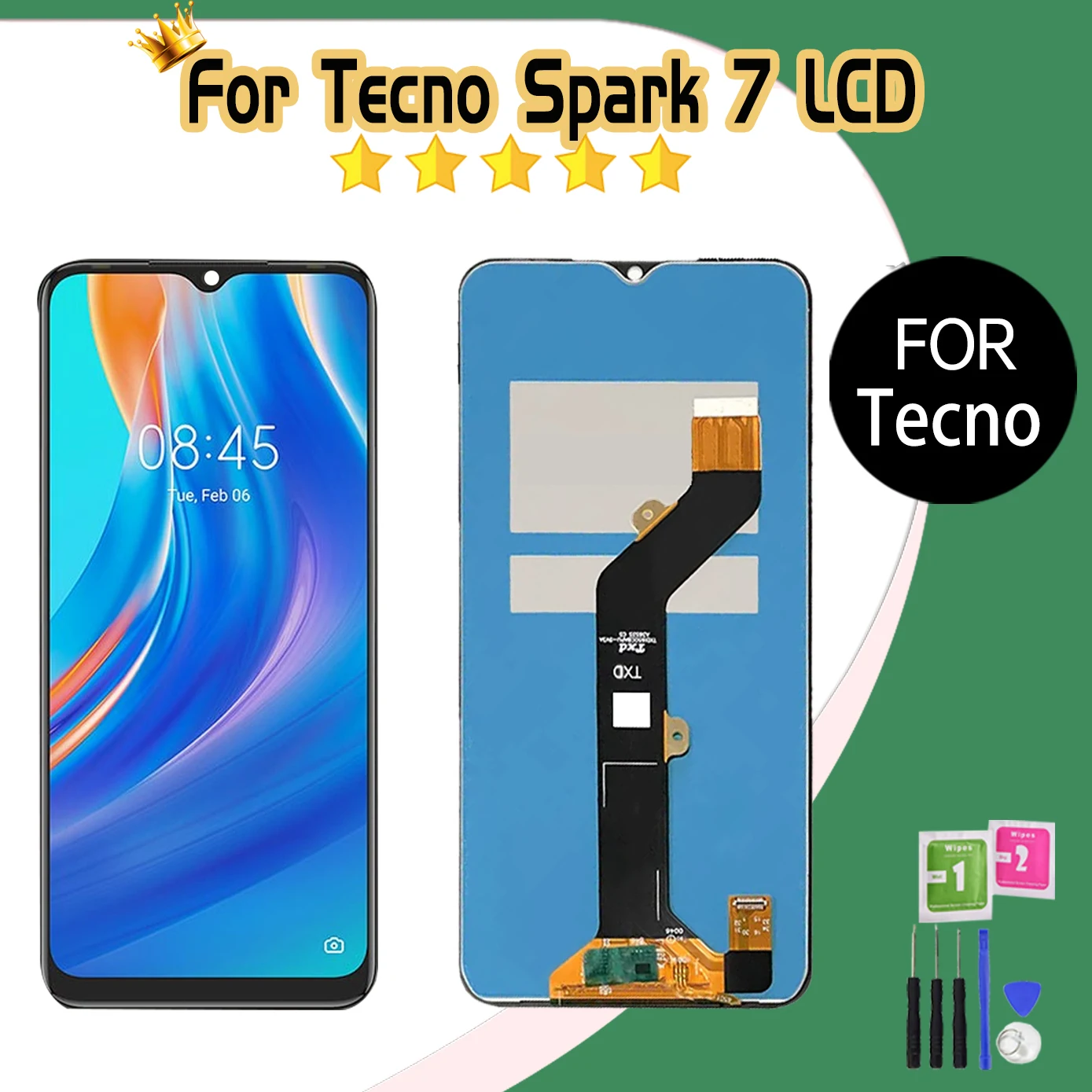 6 5 &quotдля Tecno Spark 7 KF6J KF6N ЖК-дисплей с дигитайзером сенсорного экрана для Spark7 KF6 KF6H KF6i