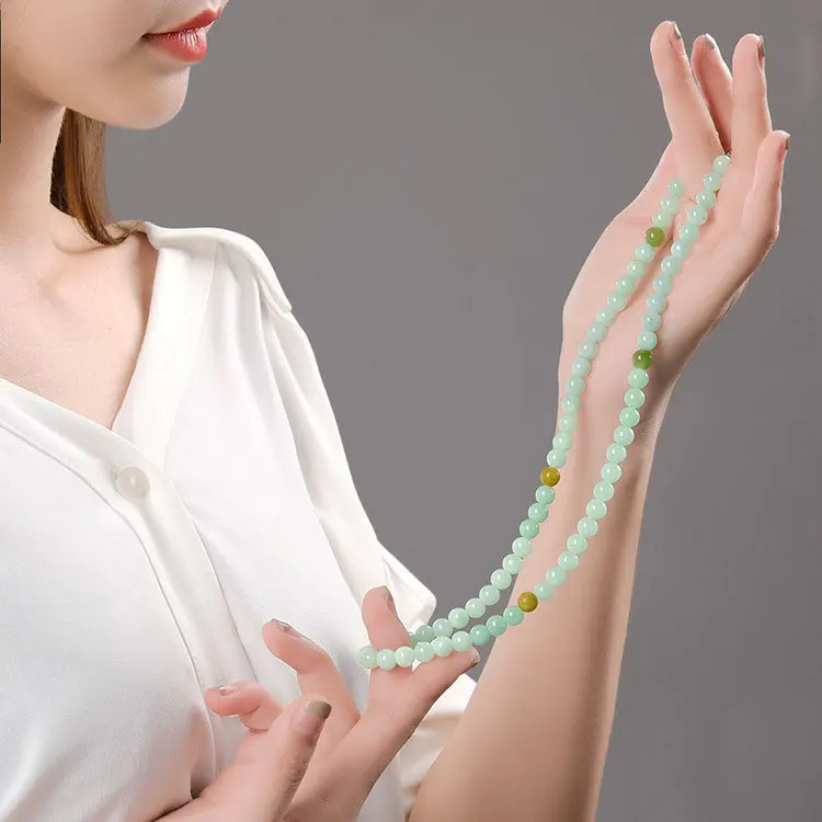 6 мм сертифицированное нефритовое ожерелье женские ювелирные изделия